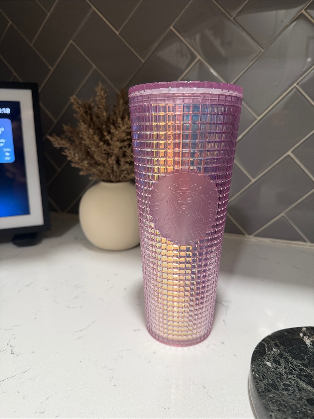 Discontinued - Starbucks Iridescent Pink Studded Tumbler